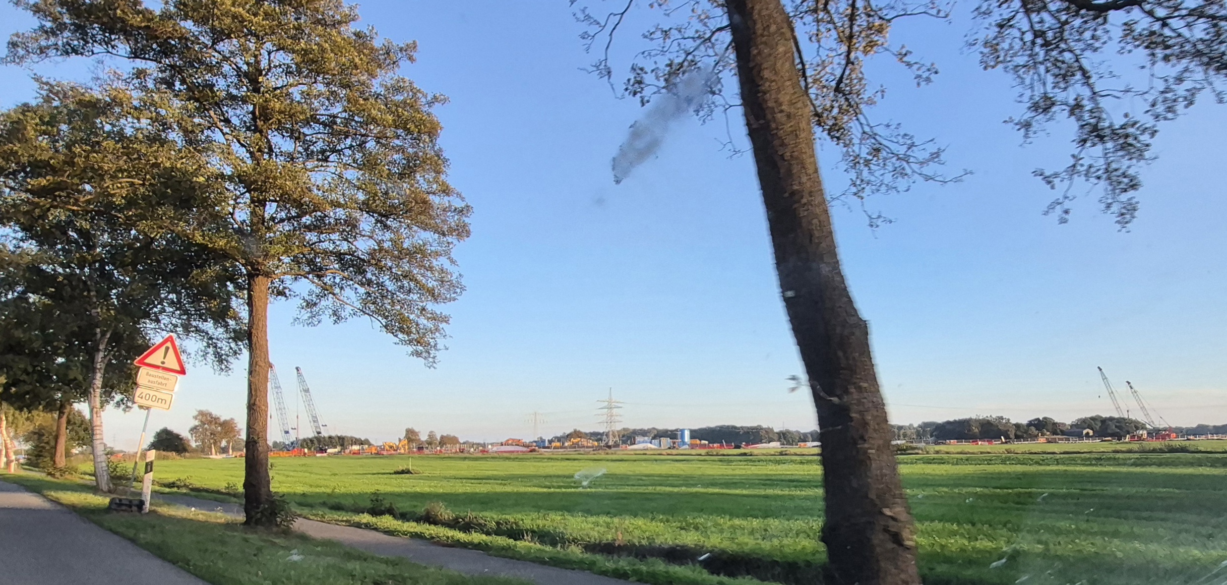 Bauarbeiten an der Energietransportleitung ETL 179.200 im Stader Moor im Oktober 2026