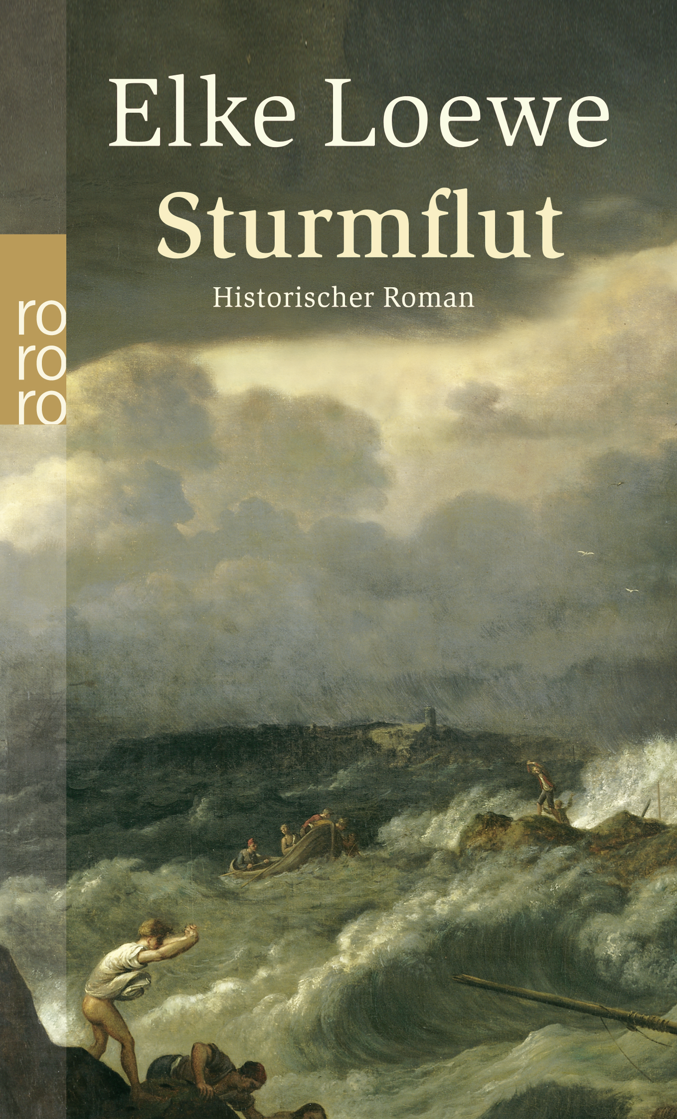Buchcover des historischen Romans Sturmflut von Elke Loewe