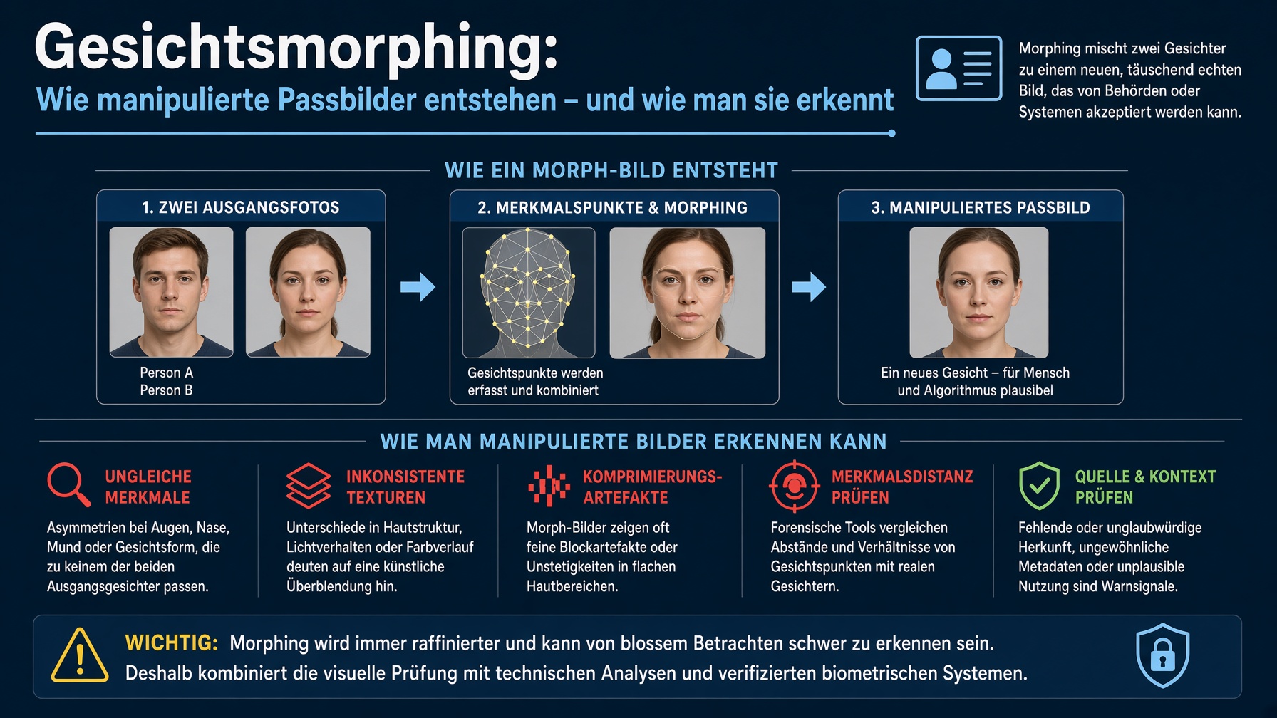 Gesichtsmorphing: Wie manipulierte Passbilder entstehen – und wie man sie erkennt